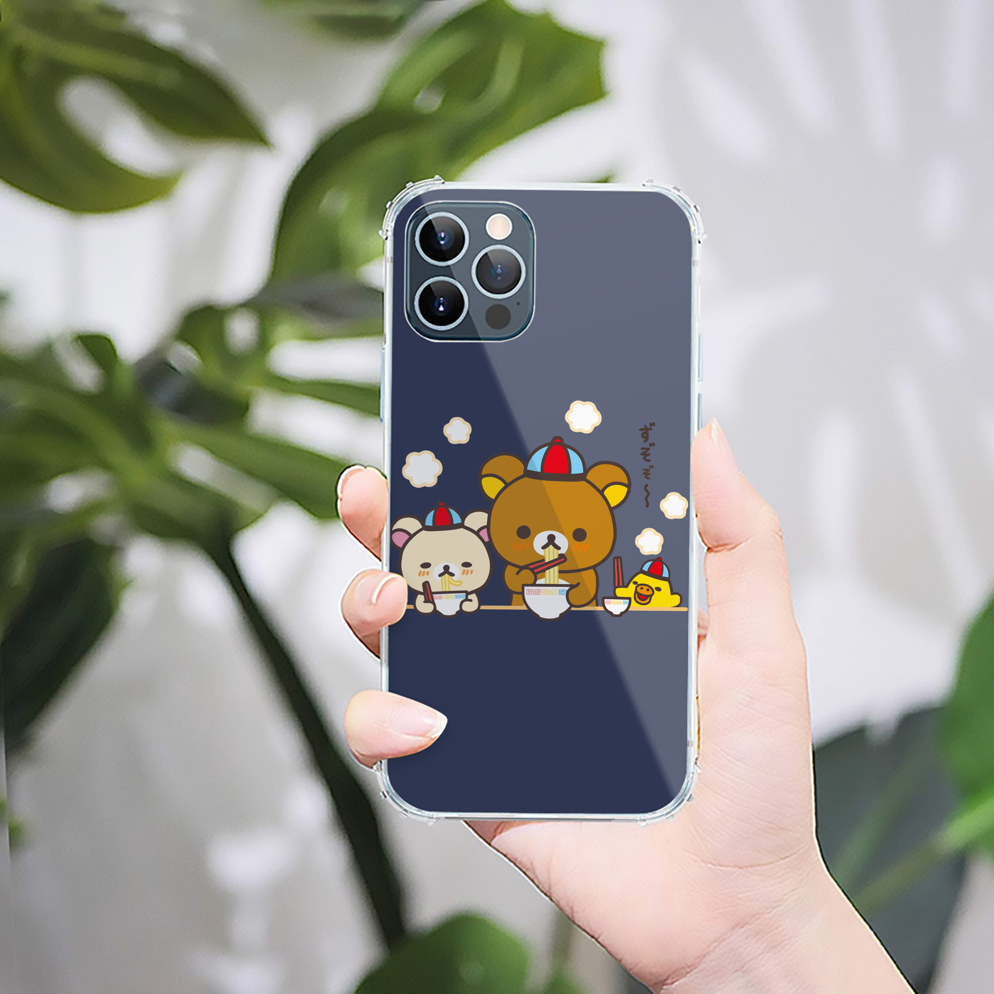 （画像用） リラックマ リラックマ キイロイトリ Rilakkuma Korilakkuma Kiiroitori 【iPhone 12シリーズ対応】透明スマホケース（クリアソフトケース）